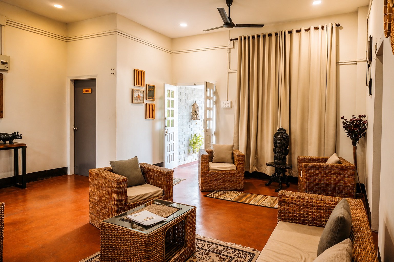 A welcoming sitting space at Mayong Villa